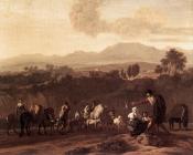 卡雷尔 迪雅尔丹 : Landscape in the Roman Campagna